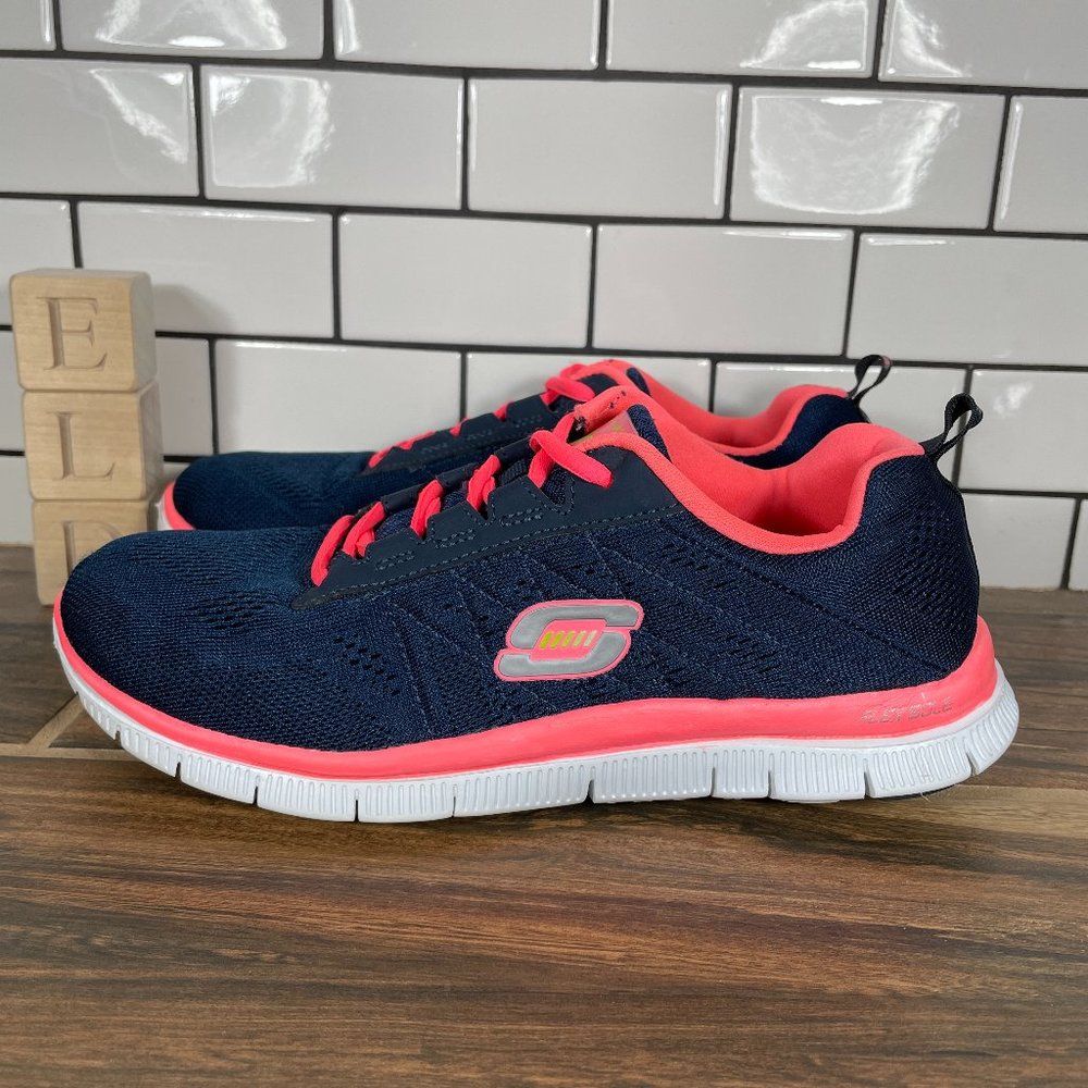Skechers Flex Appeal Sweet Spot Women's Size 7.5 Shoes Navy Trainers Sneakers